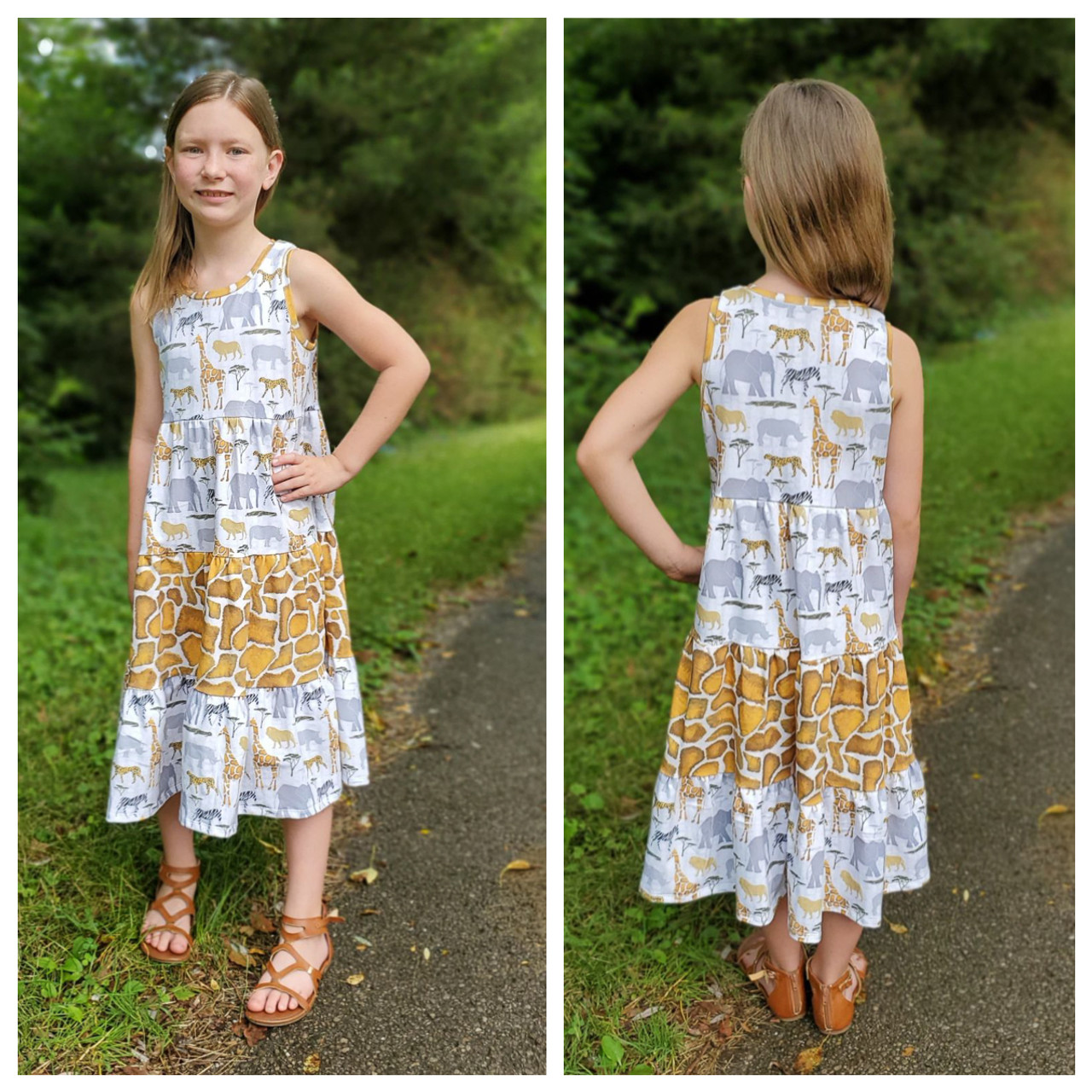 Cassidy Girl's Tiered Dress Pattern | PDF Sewing Pattern