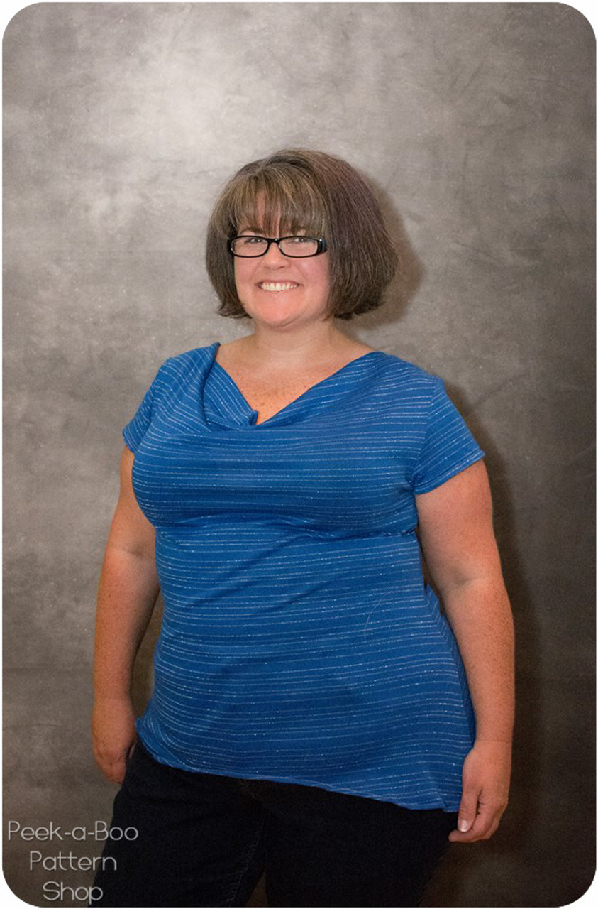 Milan Drape Neck Top And Dress Pattern PDF Sewing Pattern milan-drape-neck-top-and-dress-pattern-pdf-sewing-pattern