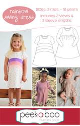 Rainbow Swing Dress Pattern 