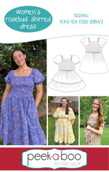 Rosebud Women's Shirred Dress Pattern 