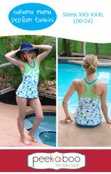 Bahama Mama Peplum Tankini Pattern 