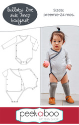 Lullaby Line Side Snap Bodysuit Pattern