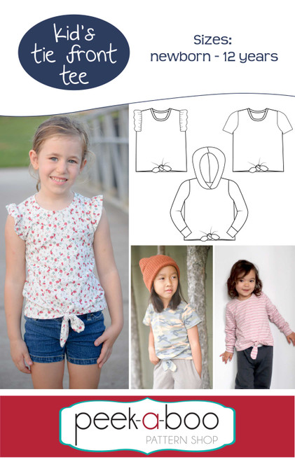 Kid's Tie Front Tee Pattern 