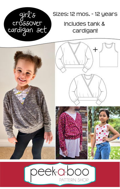Girl's Crossover Cardigan Pattern