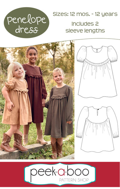 断*中様 apolina penelope dress 3-5y Penelope Dress Pattern - Peek-a-Boo Pattern Shop