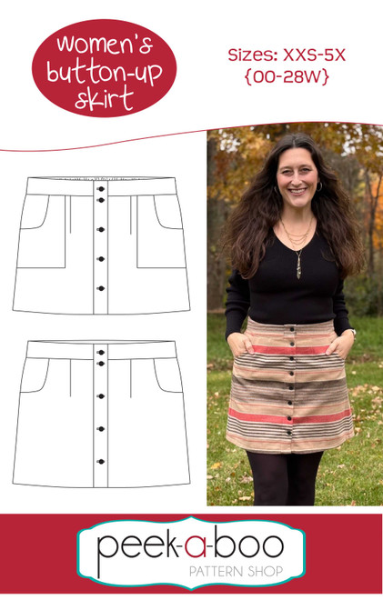 Women's Button-Up Skirt Pattern 