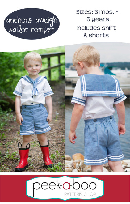 Anchors Aweigh Sailor Romper Pattern 