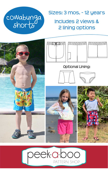 Cowabunga Board Shorts Pattern 