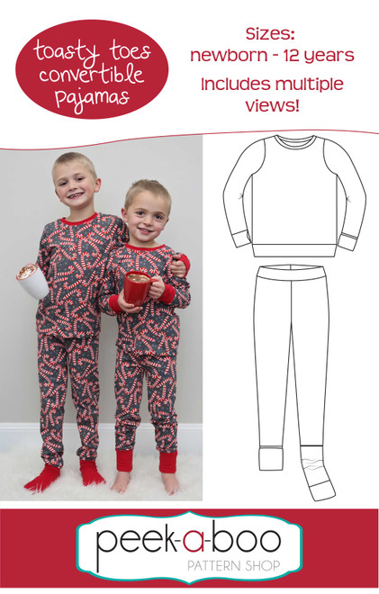 Toasty Toes Convertible Pajama Pattern 