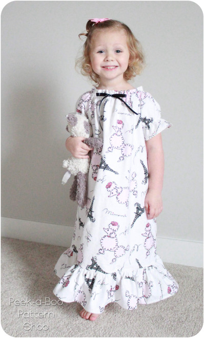 Clara Girl's Nightgown Pattern | PDF Sewing Pattern