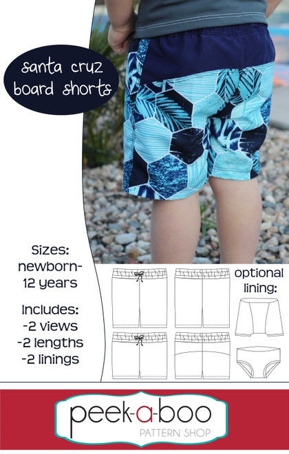 Santa Cruz Board Shorts Pattern 