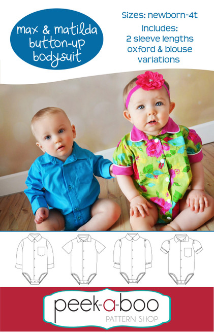 Max & Matilda Button-Up Bodysuit Pattern