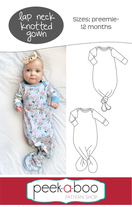 Lap Neck Knotted Gown 