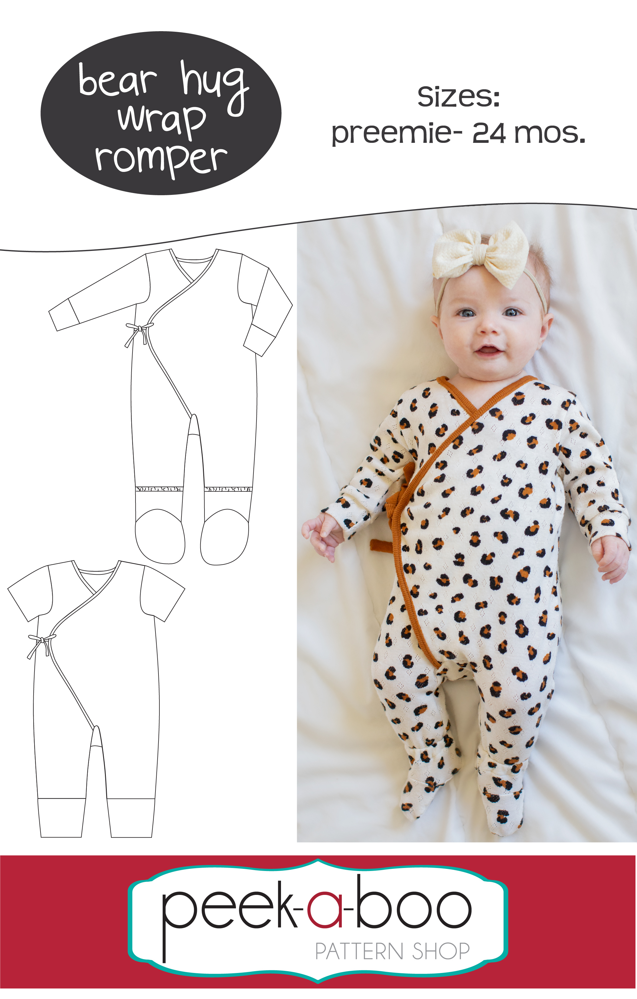 Bear Hug Wrap Romper Pattern