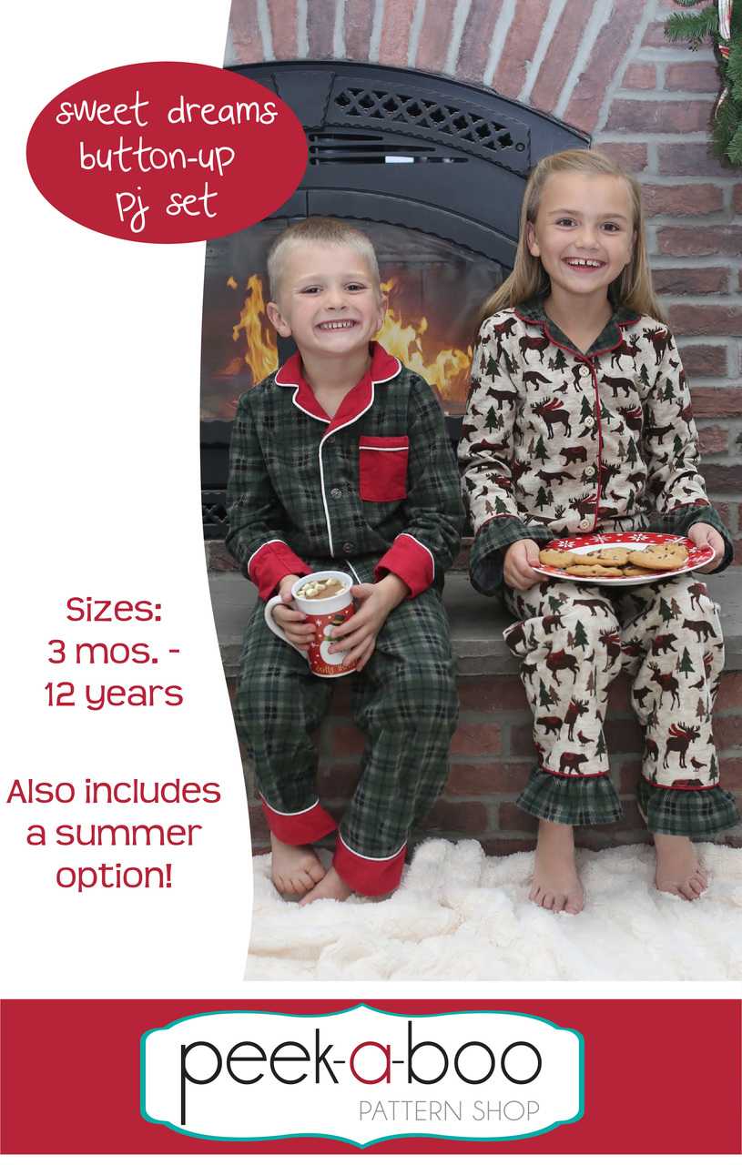 Sweet Dreams Button-Up Pajama Pattern