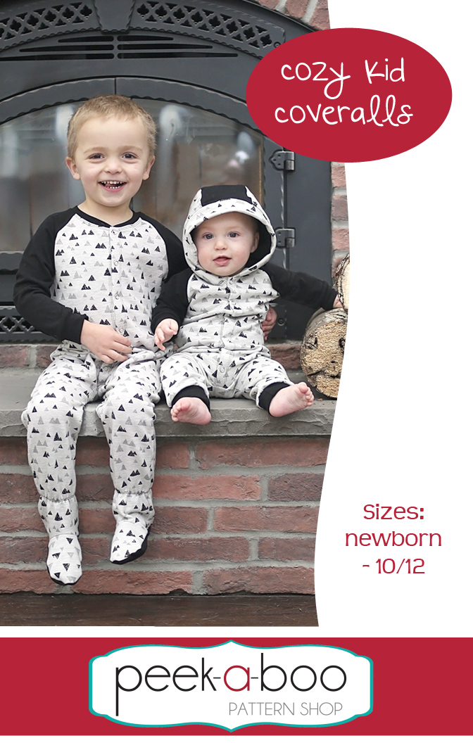 Cozy Kid Coverall Pattern | Peek-a-Boo Pattern Shop