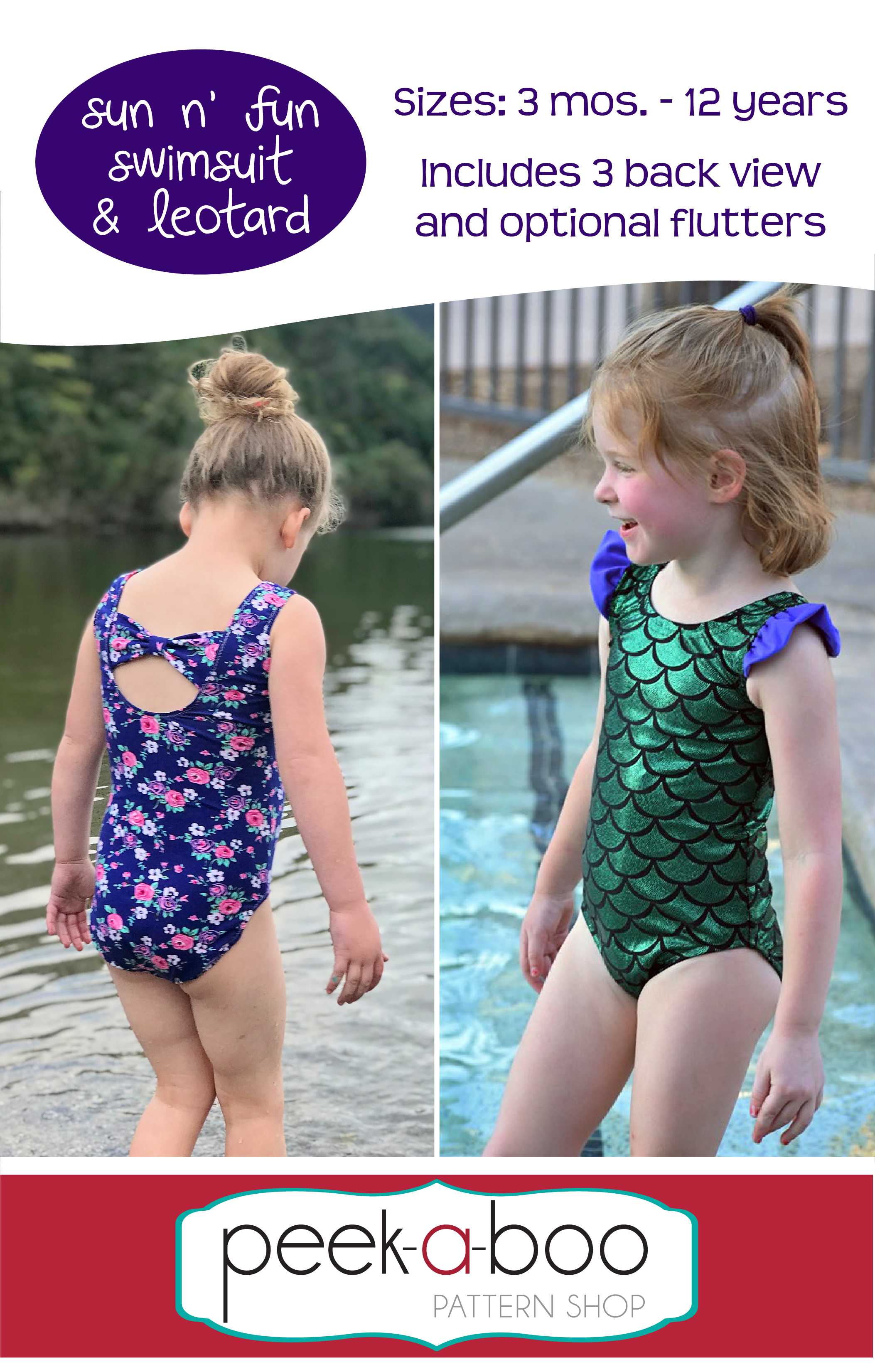 Dbca Sorbetto Swimsuit PDF Pattern Bathing Suit, Leotard, Maillot, and  Tankini Sewing Pattern With Flutter Sleeves and Built in Shelf Bra 