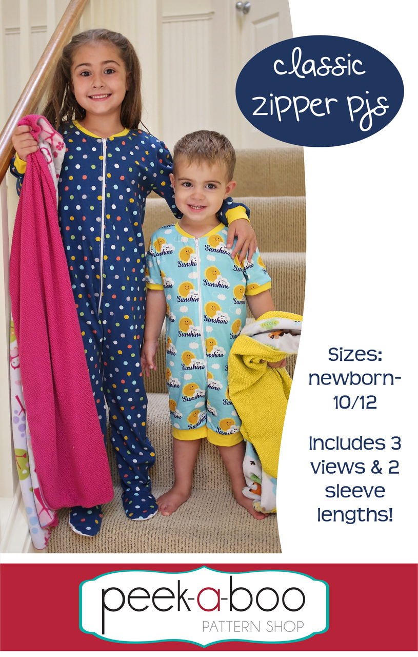 Classic Zipper PJs PeekaBoo Pattern Shop