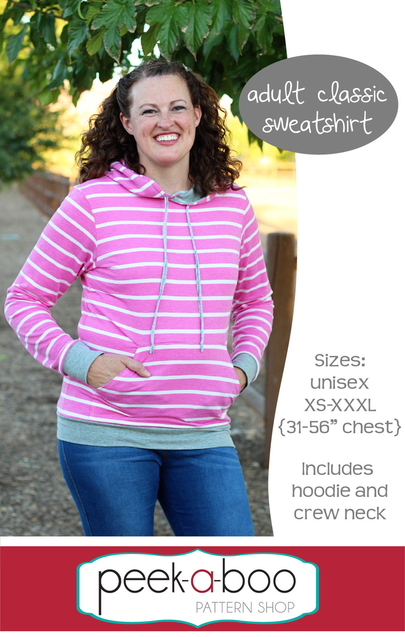 Women Hoodie PDF sewing pattern - Size S- XL- A4/A0