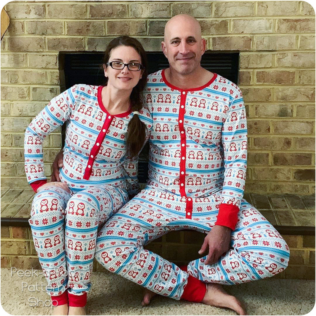 Adult Long Johns PDF Sewing Pattern: Adult One-piece Pajamas, Adult Union  Suit, Family Pjs -  Canada