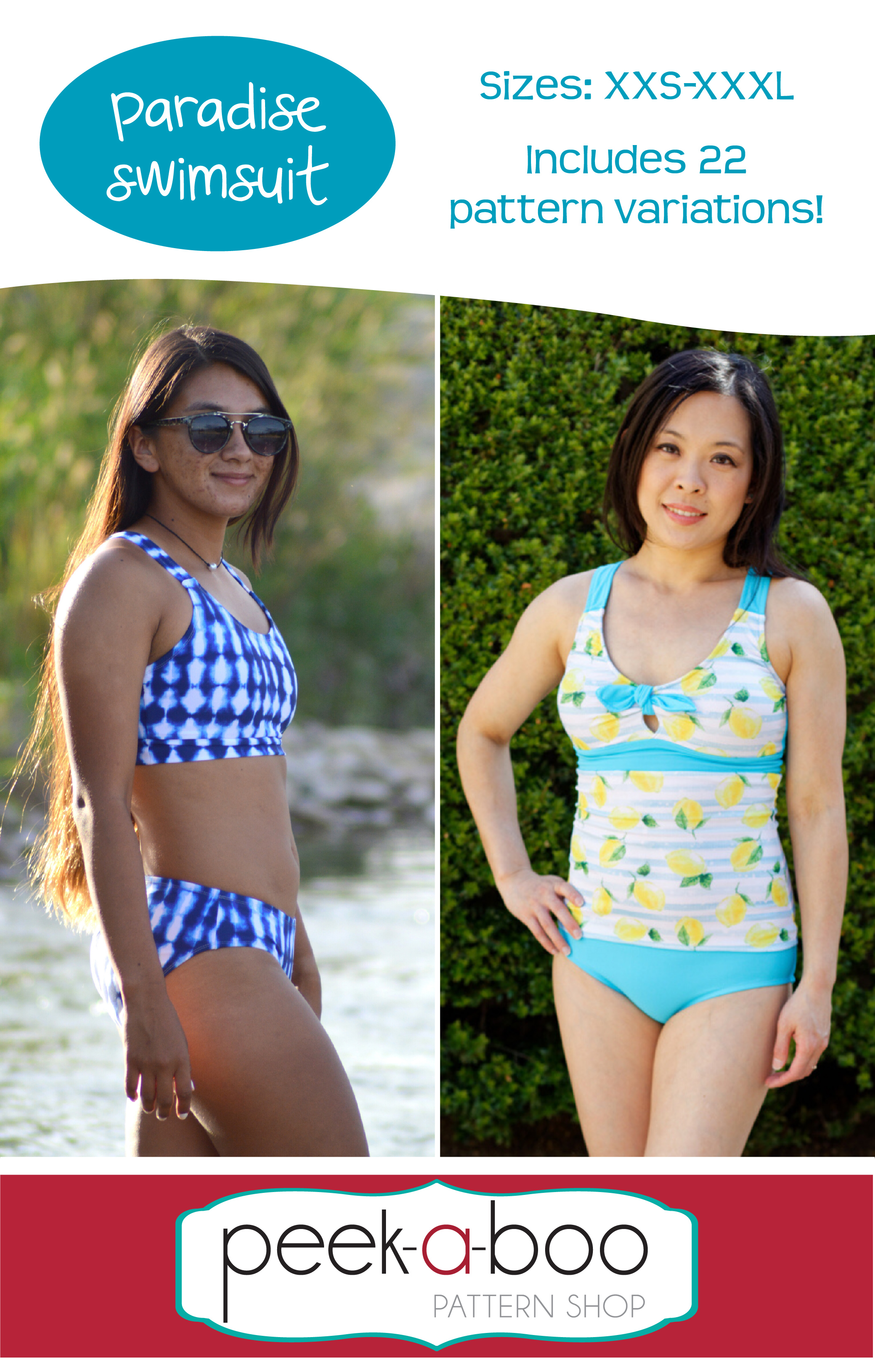 DIY Malibu Mid-rise Swim Bottoms With Waistband Pdf Sewing Pattern