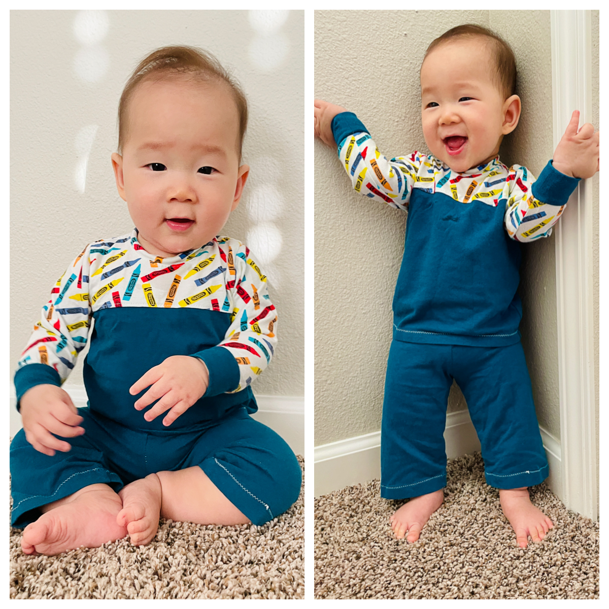 Kid's Night Owl PJs - Peek-a-Boo Pattern Shop