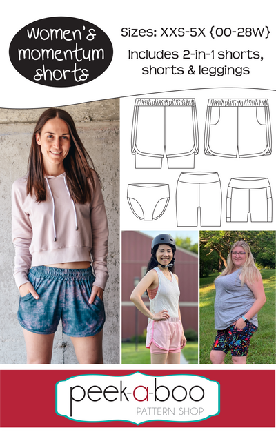 Women's Momentum Shorts Pattern | PDF Sewing Patterns