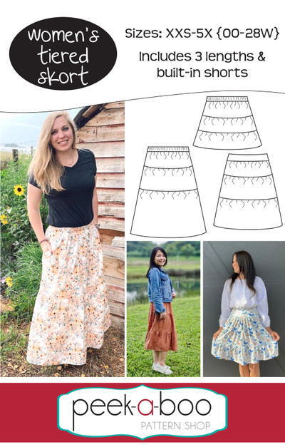 Women's Tiered Skirt Pattern | PDF Sewing Pattern