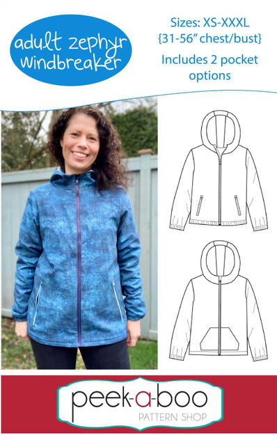 Adult Zephyr Windbreaker Pattern - Peek-a-Boo Pattern Shop