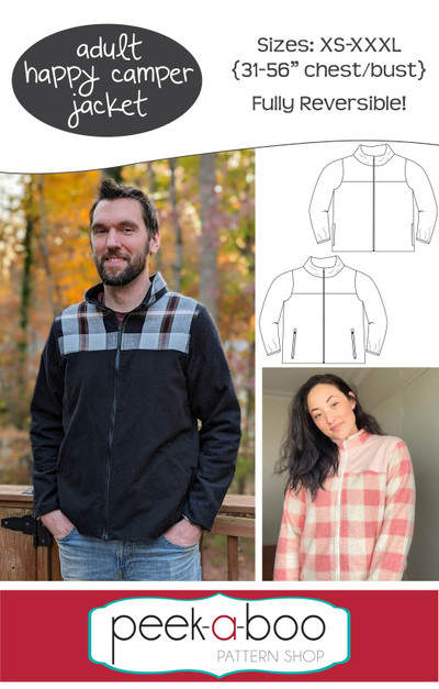 Adult Happy Camper Jacket Pattern - Peek-a-Boo Pattern Shop