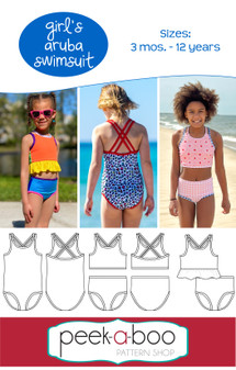 Girl's Aruba Swimsuit Pattern