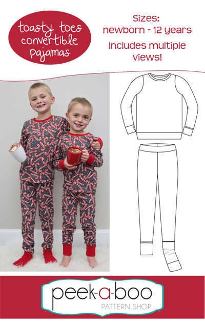 Toasty Toes Convertible Pajama Pattern | PDF Sewing Pattern