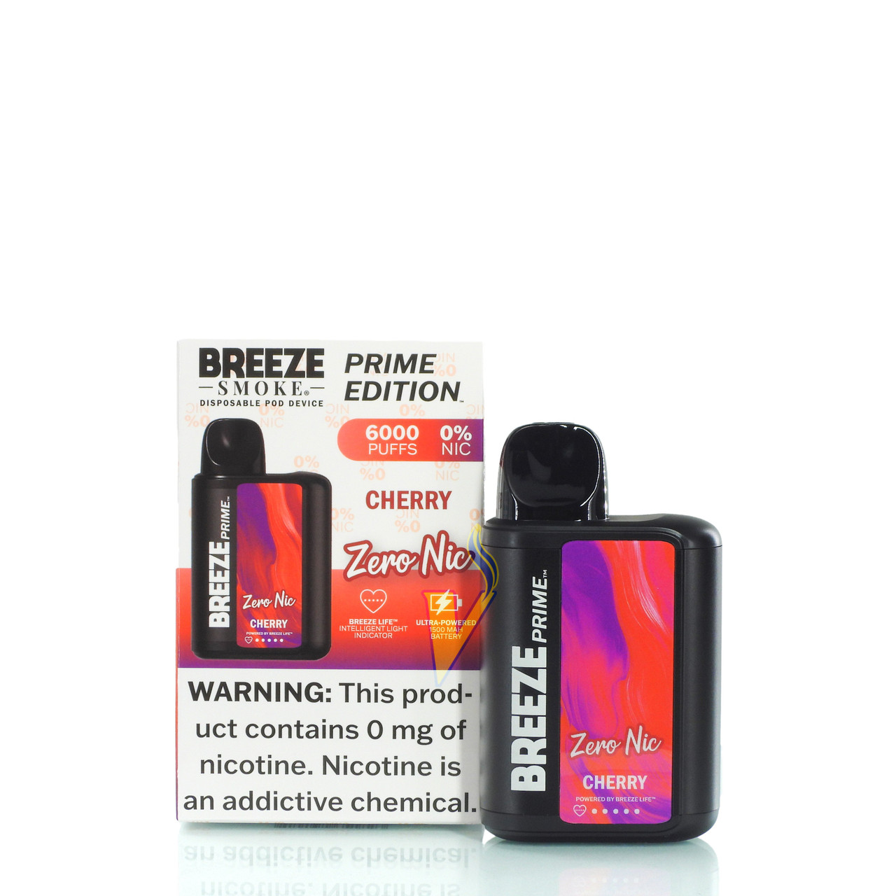 Breeze Prime Zero Nic Disposable Vape - The Vapor Shoppe