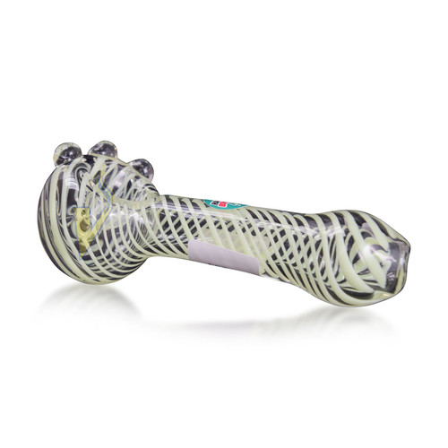 Hanna's Bomb Ass Glass 4.5" Green Side Hand Pipe