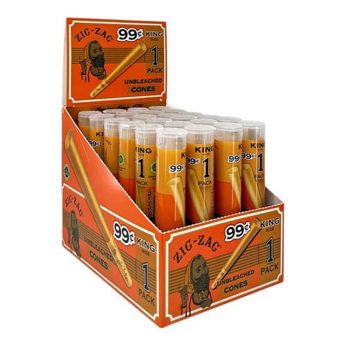 Zig Zag King Size Unbleached Cone 24 Pack
