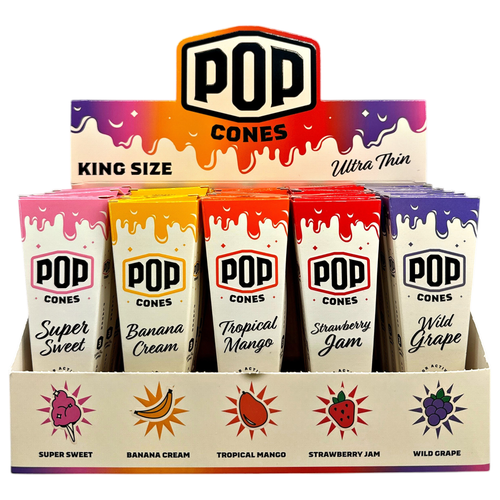 Pop Cones Ultra Thin King Size Variety 25 Pack