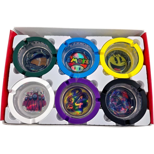 Characters Silicone Glass Medium Ashtray ( Single Ashtray Price )