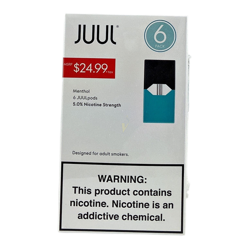 Juul $24.99 Menthol 5% 6pk Pods