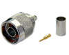 Type N Male Connector for LMR195 / LOW195 / RG58 / RG142 / RG223 / RG400 -  Crimp Connector with Solder Pin - NML195CS