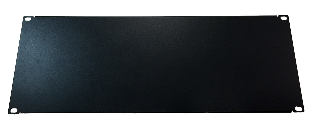 4 RU Blank Rackmount Panel - Blank Solid Black Panel 7