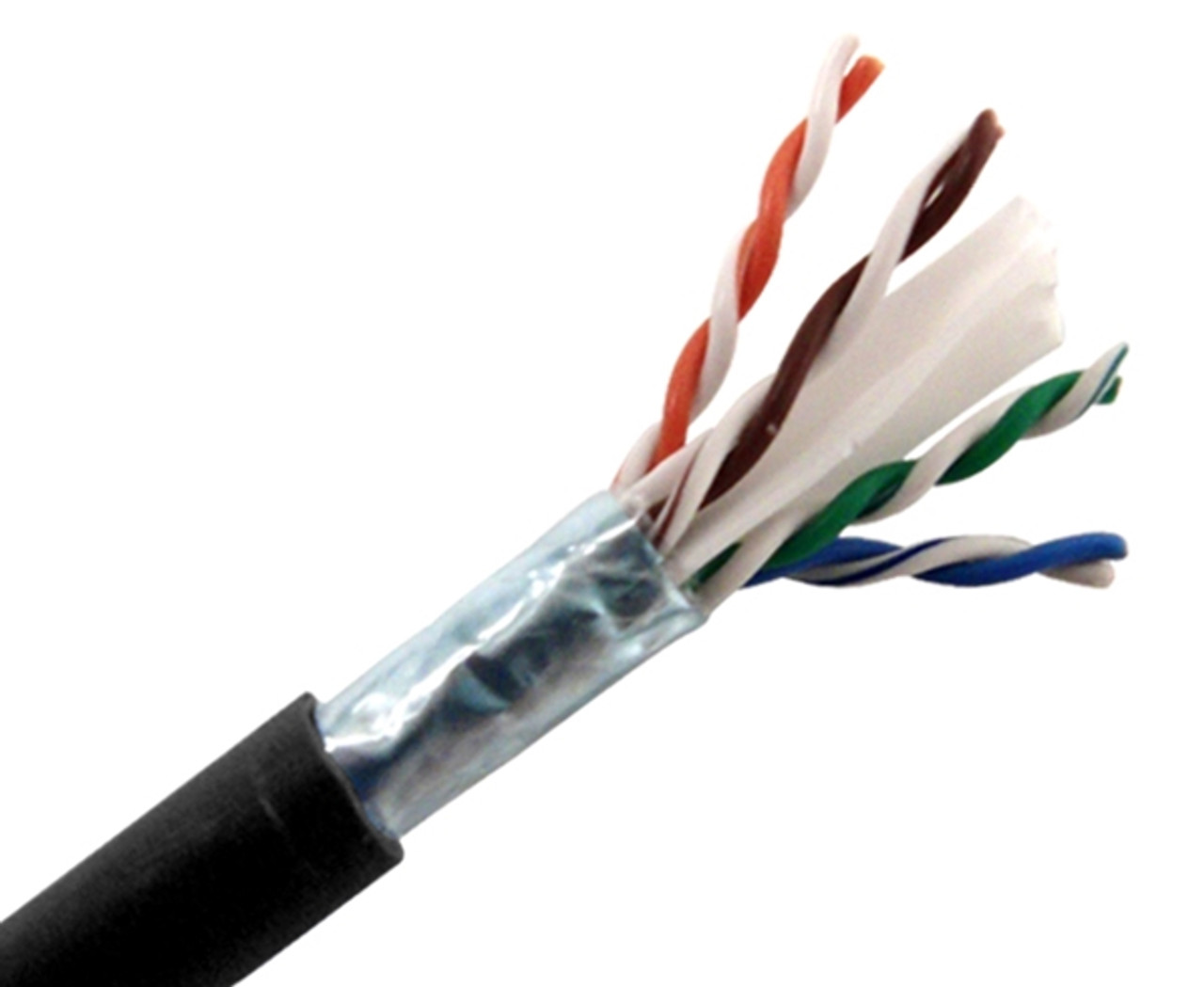 CAT6A Indoor/Outdoor Bulk Ethernet Cable, UV Resistant, Shielded