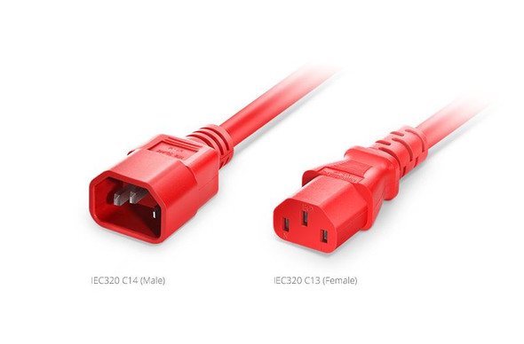 IEC320 C14 to IEC320 C13 18AWG 250V/10A Power Extension Cords