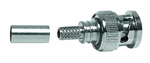 EZ-195-BM-X (3190-6141) BNC MALE CRIMP/CAPTIVATED CONNECTOR FOR LMR-195