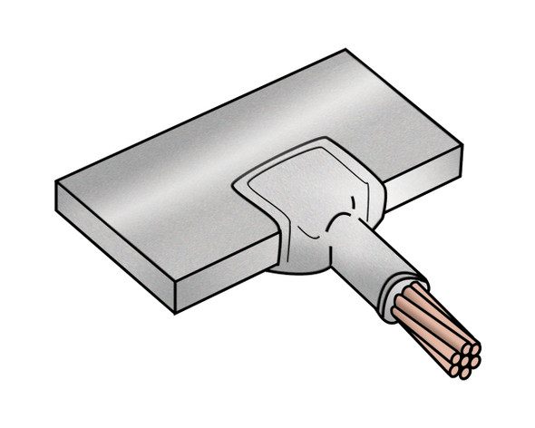 Exothermic Molds - 2 AWG SOLID TO 1/4" THICK BUS BAR CONNECTION - EWM2AS14BB