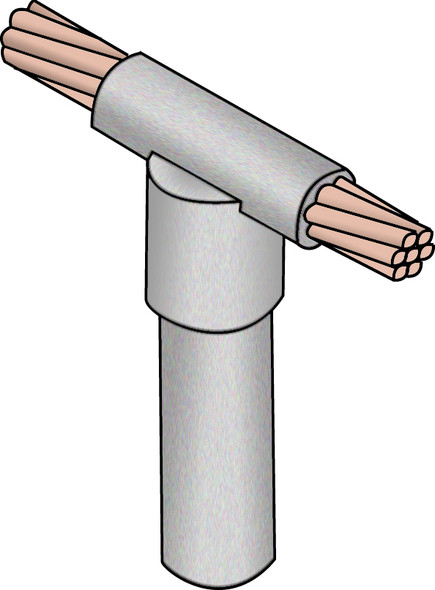 Exothermic Molds - 2 AWG SOLID TO 5/8" ROD TEE CONNECTION - EWM2AS5/8RTEE