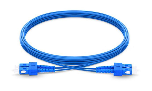 SC UPC to SC UPC Duplex Single Mode Armored PVC (OFNR) Patch Cable