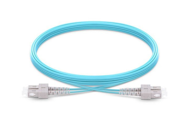 SC UPC to SC UPC Duplex OM4 Armored PVC (OFNR) Patch Cable