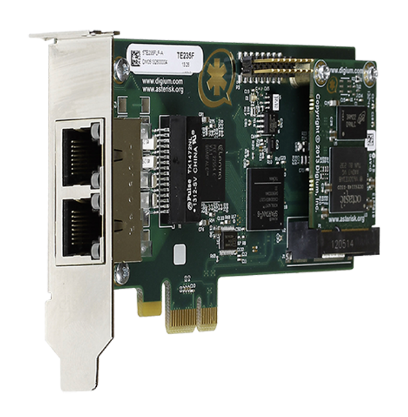 1TE235F - Digium Dual Span Digital T1/E1/J1/PRI PCI-e Card