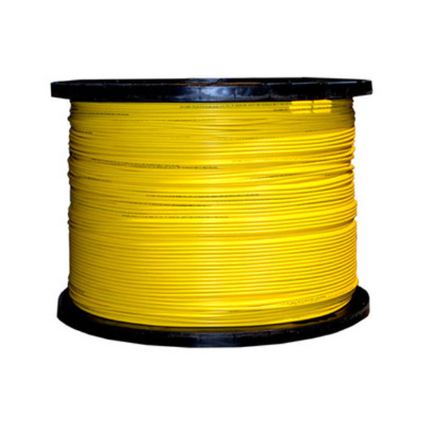 Indoor Distribution Fiber Optic Cable, 9/125um, Singlemode, Simplex, Yellow, OFNR, 1000' Spool