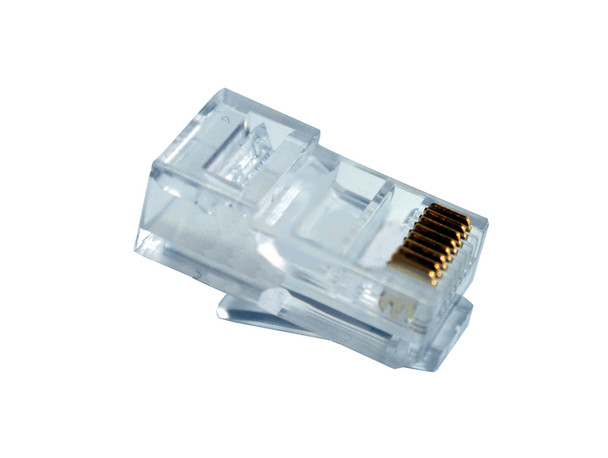 CAT6PLGM100 CAT6 RJ45 Unshielded Plug 50 Micron Plating (100 Pack)